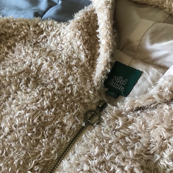 Target Wild Fable Fuzzy Teddy Hooded Jacket - XS - Picture 5 of 8